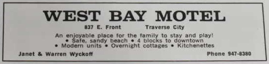West Bay Motel - 1968 Print Ad
